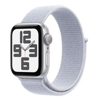 Apple Watch SE Cellular 40mm Silver Aluminium Case with Blue Cloud Sport Loop - EU