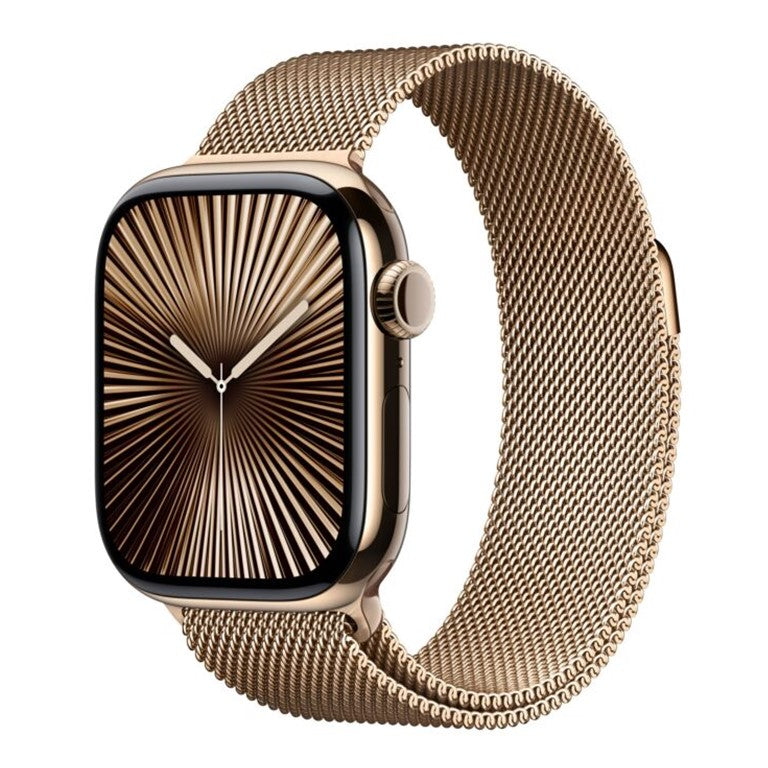 Apple Watch 10 Cellular 46mm Gold Titanium Case with Gold Milanese Loop - M/L - EU