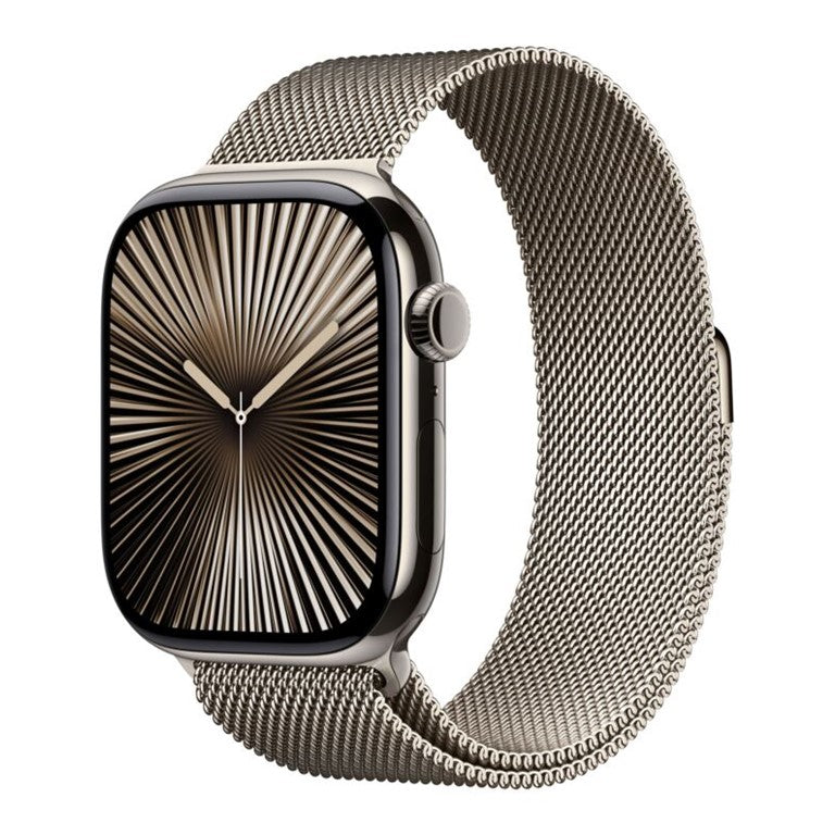 Apple Watch 10 Cellular 46mm Natural Titanium Case with Natural Milanese Loop - M/L - EU