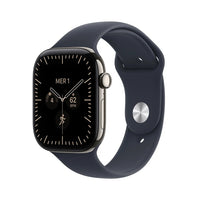 Apple Watch Series 12 Cellular 42mm Natural Titanium - Navy Blue Sport Band - M/L - EU