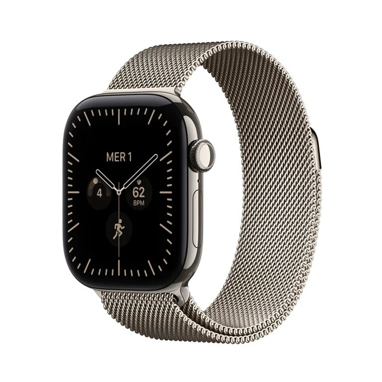 Apple Watch Series 12 Cellular 46mm Natural Titanium - Natural Milanese Loop - M/L - EU