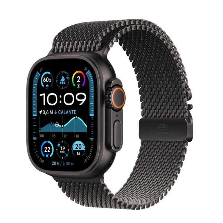 Apple Watch Ultra 2 Cellular 49mm Black Titanium - Titanium Milanese Loop - M - EU