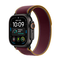 Apple Watch Ultra 4 Cellular 49mm Black Titanium - Burgundy Trail Loop - S/M - EU