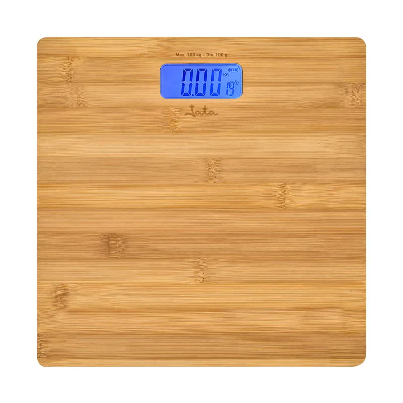 Jata Bilancia pesapersone digitale LCD con accensione-spegnimento automatico 2xAAA NOT INCLUDED BAMBU HBAS1489