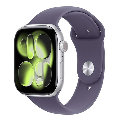 Apple Watch 11 GPS 46mm Silver Aluminium - Purple Fog Sport Band - S/M - EU
