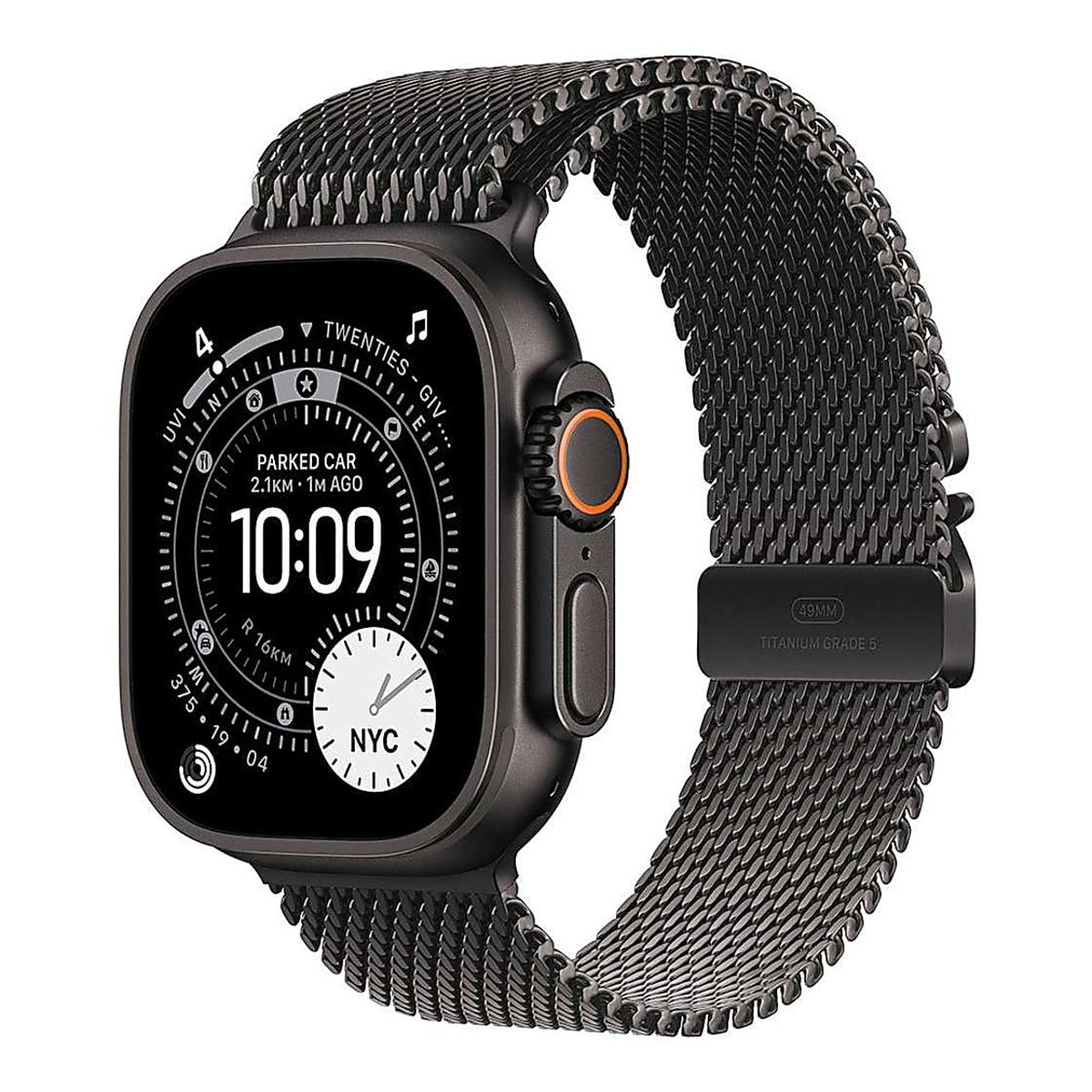 Apple Watch Ultra 3 Cellular 49mm Black Titanium - Titanium Milanese Loop - Large - EU
