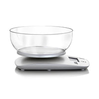 Laica Bilancia da cucina digitale con ciotola capiente 5KG MAX Bianco - Argento KS1060