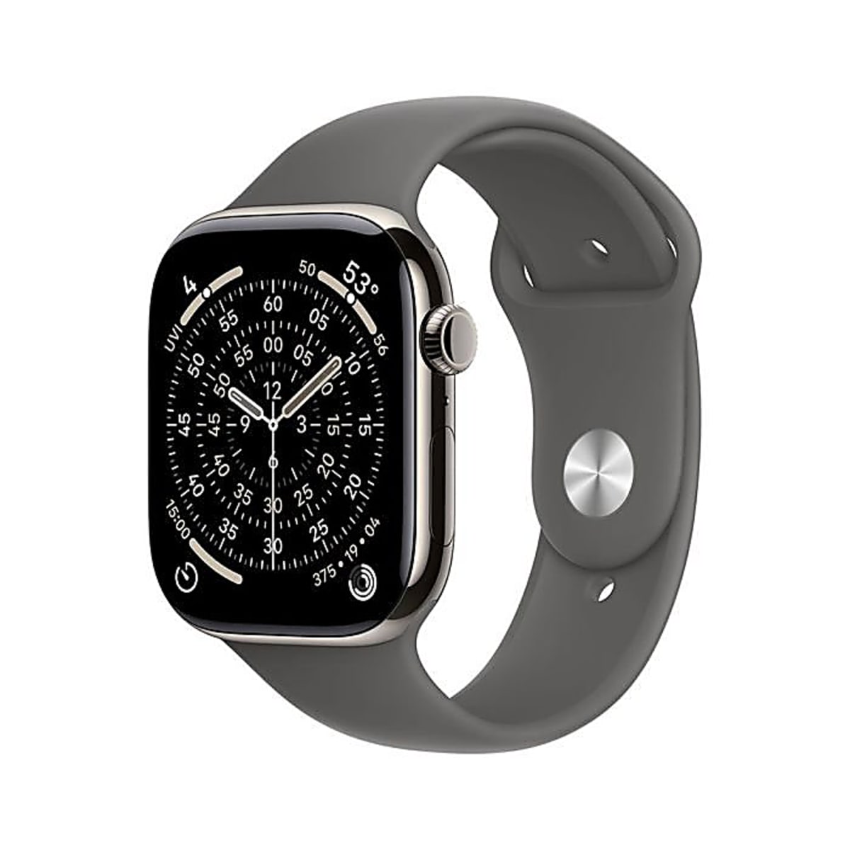 Apple Watch 11 Cellular 42mm Natural Titanium - Stone Gray Sport Band - M/L - EU
