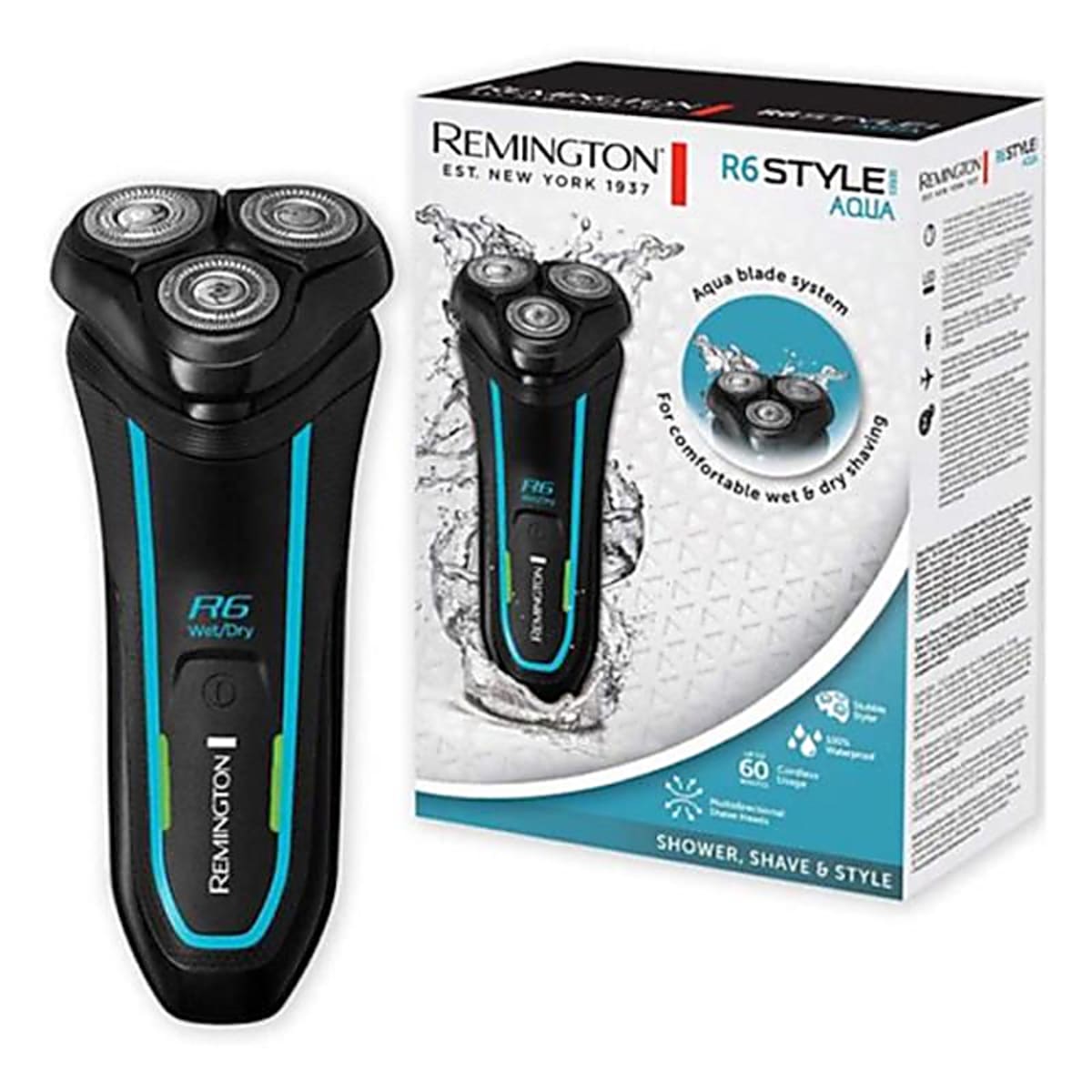 Remington Shaver R6 Style Aqua 60MIN USB Wet&dry R6000
