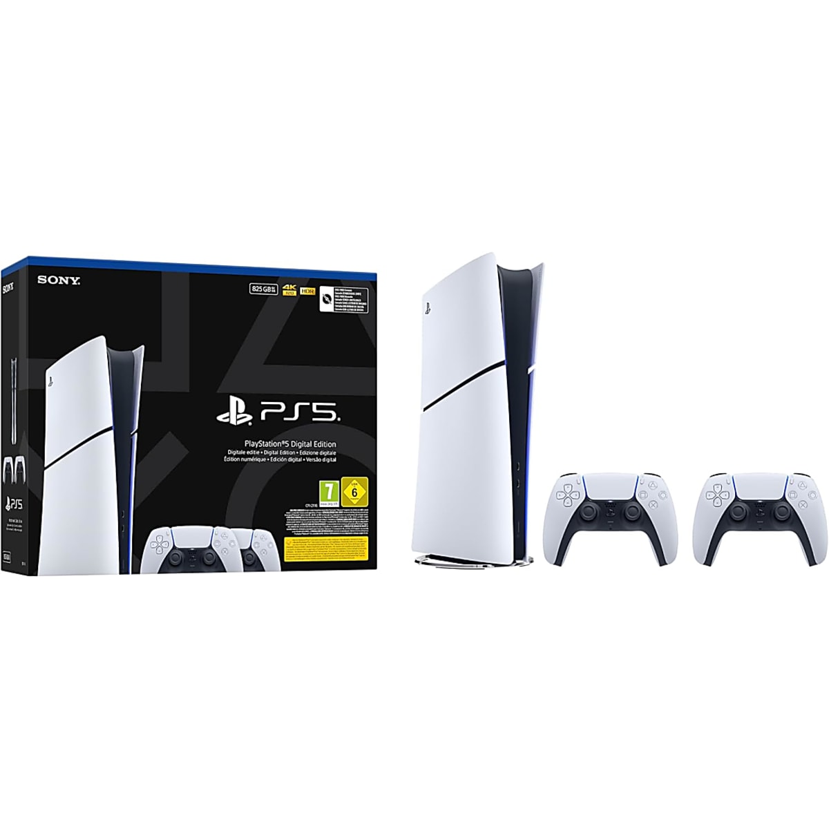 Sony PlayStation 5 Slim PS5 Digital - 825Gb - EU + Dual Controller