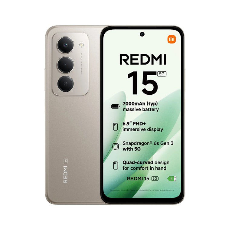 Xiaomi Redmi 15 5G - 256Gb 8Gb-Ram Dual Sim - Titan Grey - EU