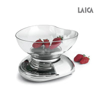 Laica Bilancia da cucina meccanica con grande ciotola design italiano Cromato 3KG MAX LC7107