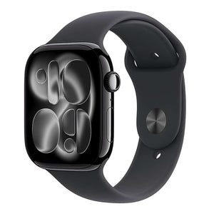 Apple Watch 11 GPS 46mm Jet Black Aluminium - Black Sport Band - S/M - EU