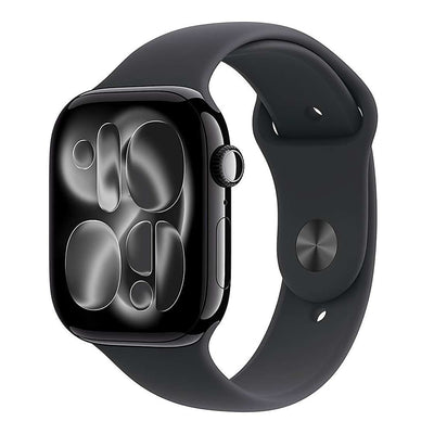 Apple Watch 11 GPS 46mm Jet Black Aluminium - Black Sport Band - S/M - EU