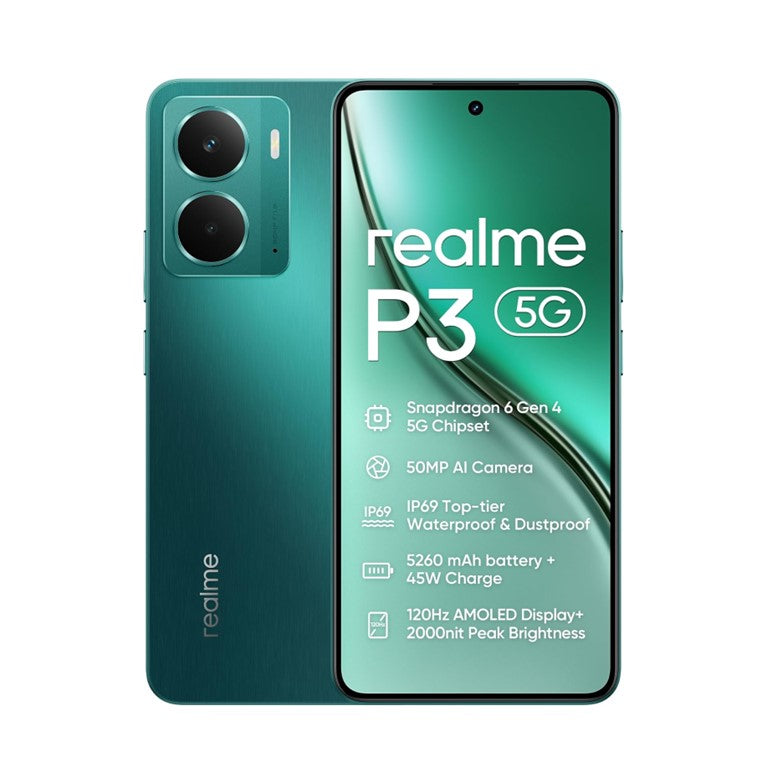 Realme P3 256Gb 8Gb-Ram 5G Dual Sim - Starlight Green - EU
