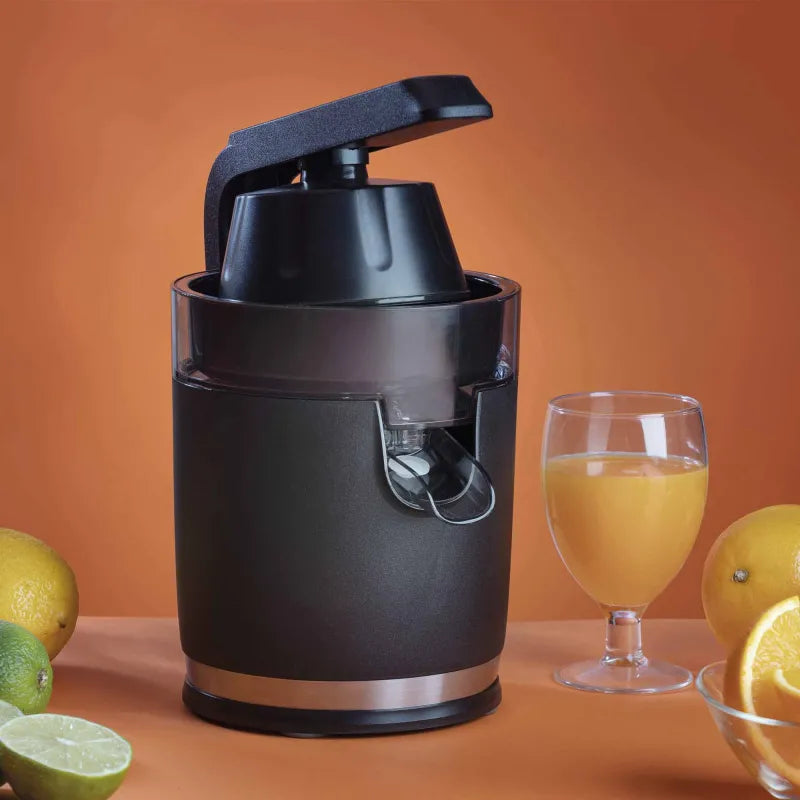 Jata Spremiagrumi a leva con sistema antigoccia base antiscivolo e avvolgicavo 120 W Nero JEEX1712
