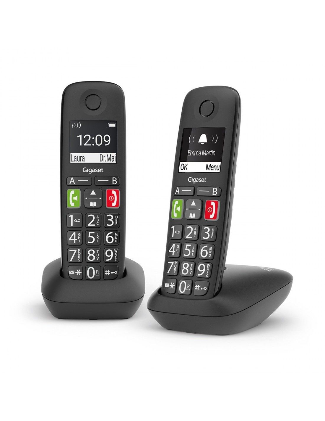 Gigaset Telefono cordless E290 Duo Nero L36852 - H2901 - D201