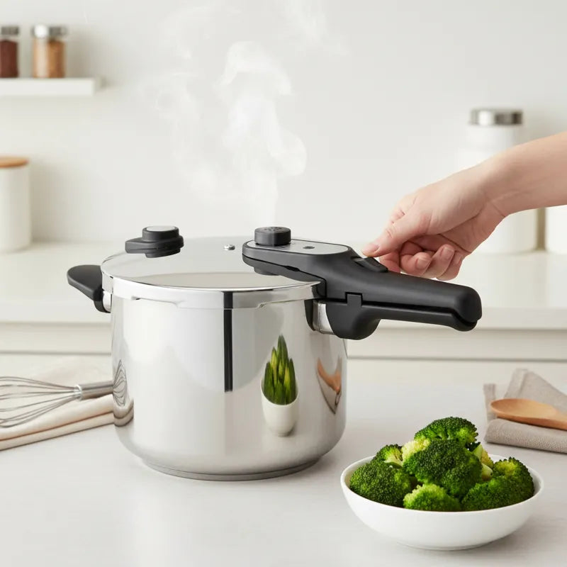 Jata Pressure Cooker Stainless Steel 24cm Diam 8 L induzione Ready HOLL2228