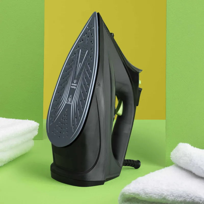Jata Ferro da stiro a vapore con piastra in ceramica e vapore verticale 20 - 25G-MIN 450ML 3000 W Nero JEPL2401